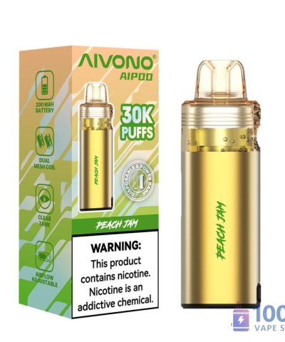Aivono AIM AIPOD 30000 Disposable Vape - 30K Puffs, Rechargeable & Adjustable Airflow