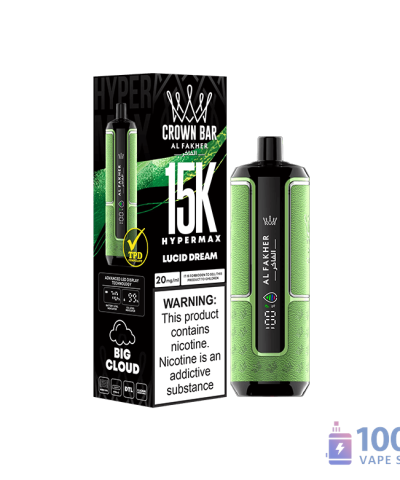 Alfakher Crown Bar 15000 Hyper Max Disposable Vape | 15000 Puffs & Rechargeable