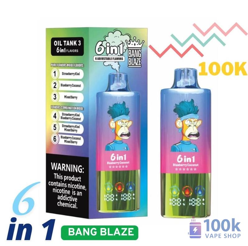 Bang Blaze 100K Puffs Triple Tank Disposable Vape - 6 Flavors in One - Vaizdas 2