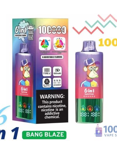 Bang Blaze 100K Puffs Triple Tank Disposable Vape - 6 Flavors in One