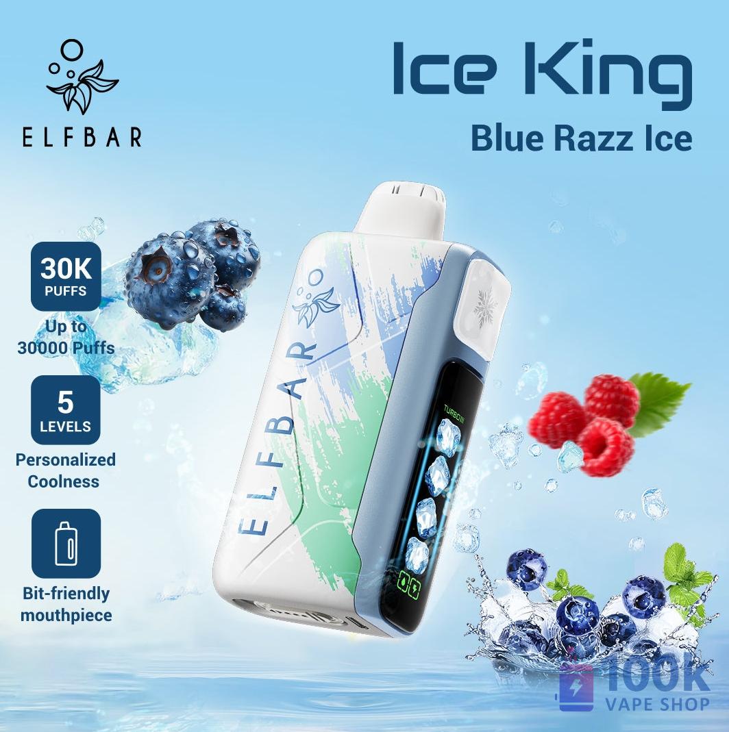 Elfbar Ice King 30000 Vape jetable - 30 000 bouffées, rechargeable
