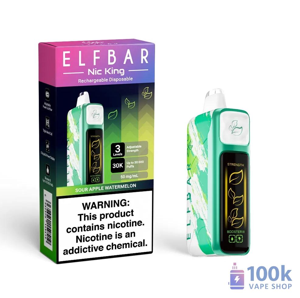 Elfbar Nic King 30000 Puffs Disposable Vape - 5% Nicotine, Rechargeable - Image 3