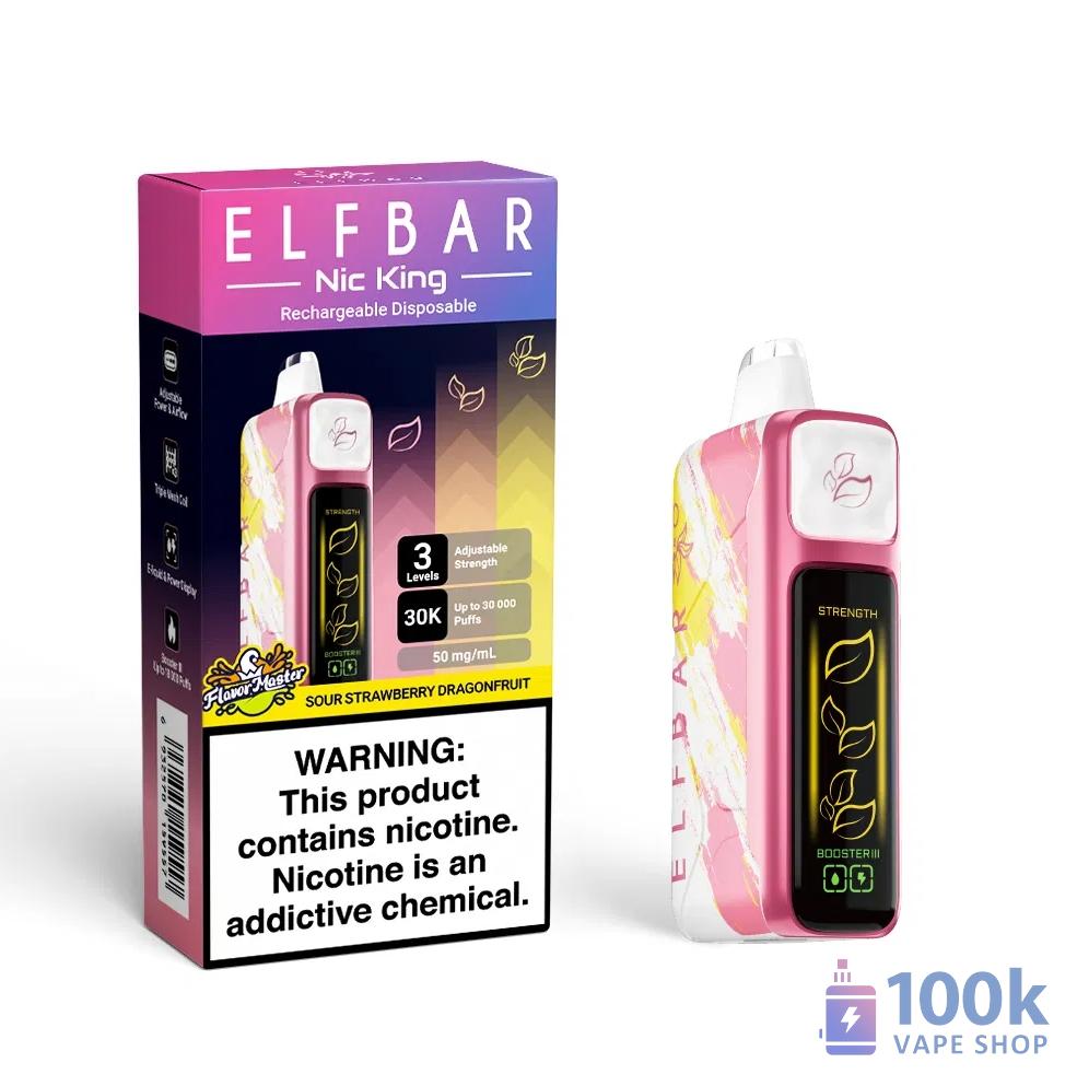 Elfbar Nic King 30000 Puffs Disposable Vape - 5% Nicotine, Rechargeable - Image 4