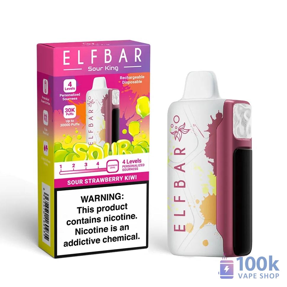 Elfbar Sour King Rechargeable Vape - 30,000 Puffs, Customizable Flavors - Image 2