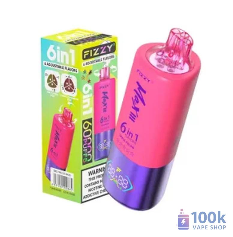 Fizzy 60,000 Puffs 6-in-1 Disposable Vape - Multiple Flavors - Billede 4