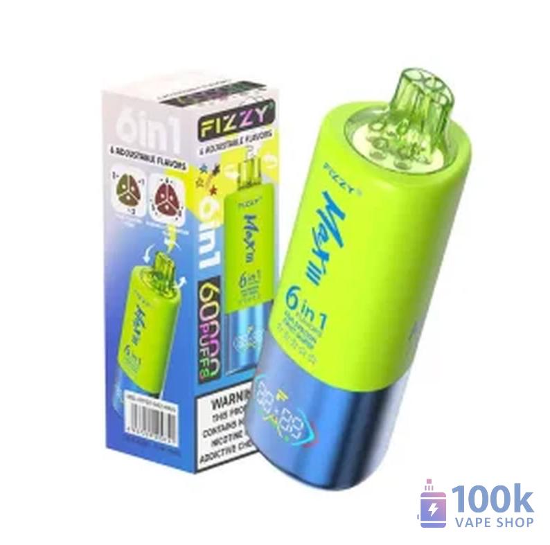 Fizzy 60,000 Puffs 6-in-1 Disposable Vape - Multiple Flavors - Billede 3