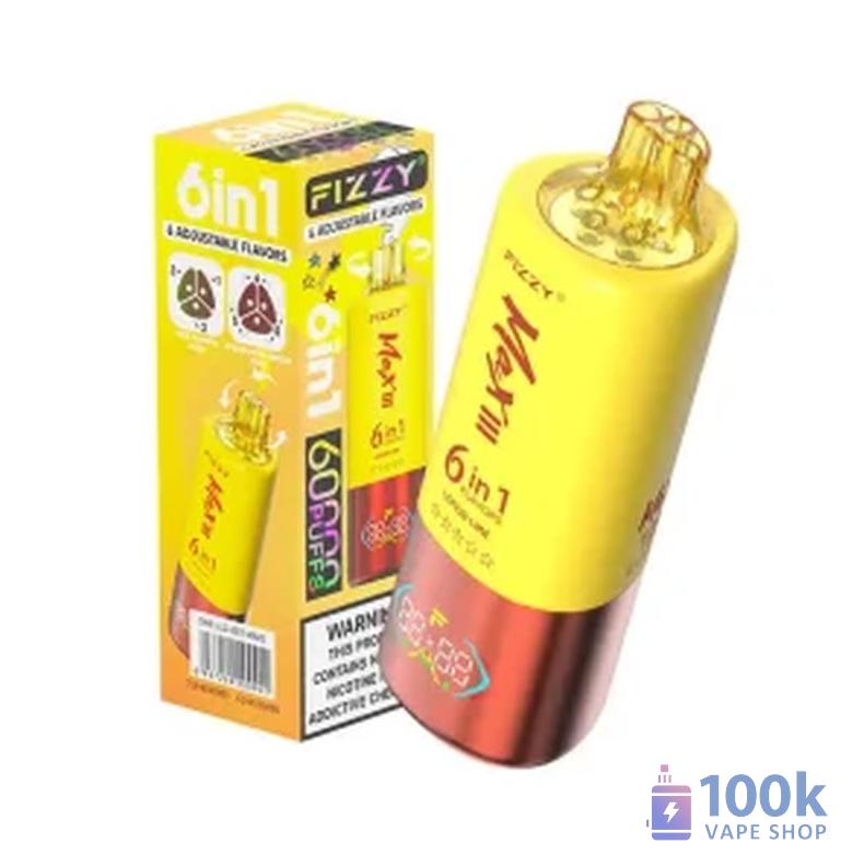 Fizzy 60.000 Puffs 6-i-1 engangs-damp - flere smagsvarianter