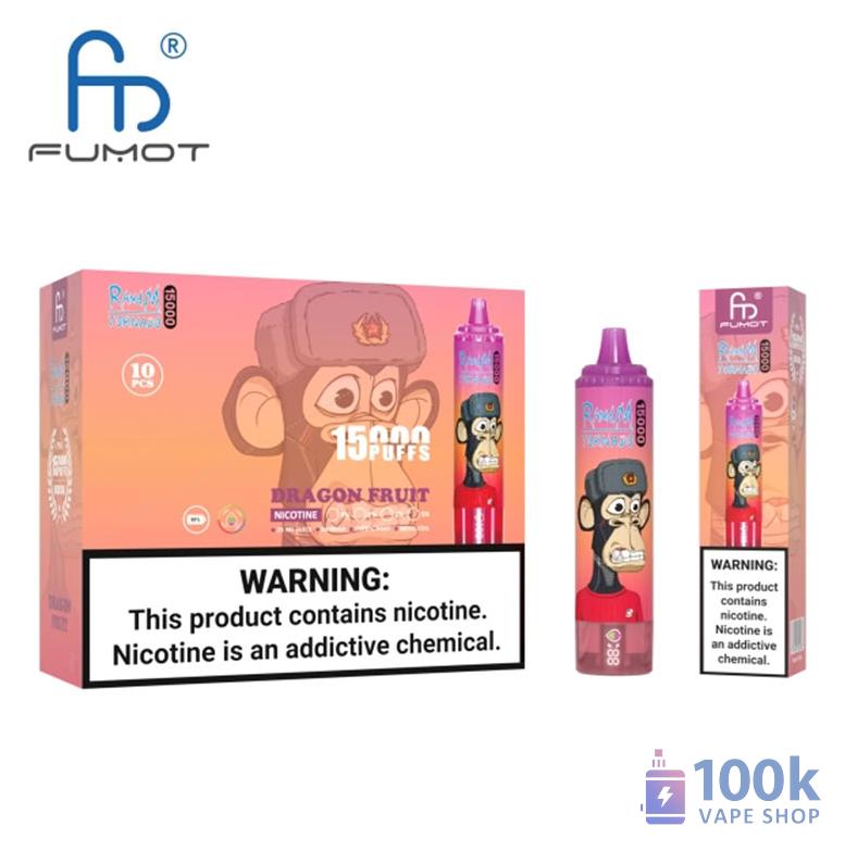 Fumot Tornado 15000 Rechargeable Disposable Vape with LED Display - Image 4