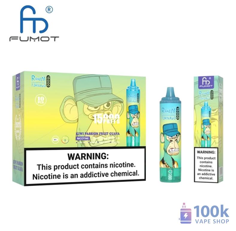 Fumot Tornado 15000 Rechargeable Disposable Vape with LED Display