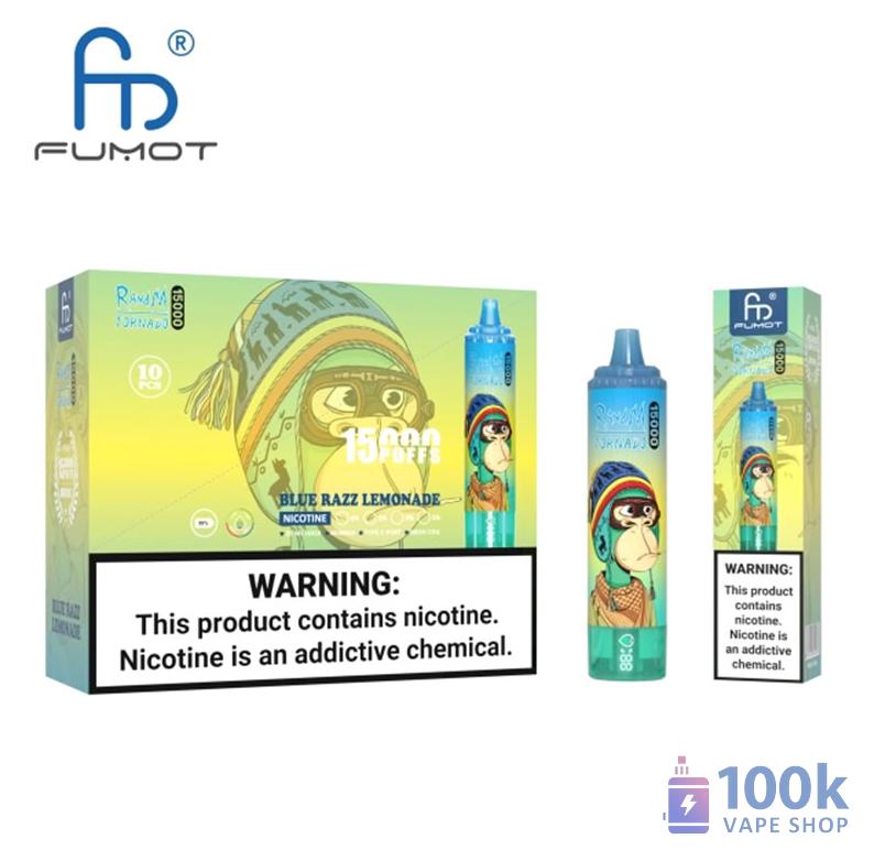 Fumot Tornado 15000 Rechargeable Disposable Vape with LED Display - Image 3