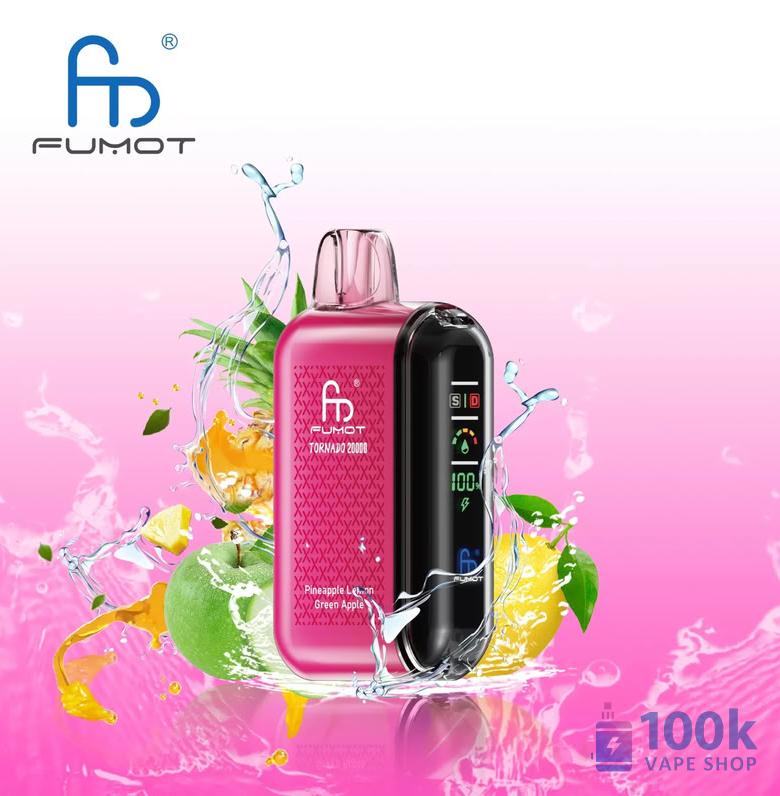 Fumot Tornado 20000 Disposable Vape: 20000 Puffs with LED Screen & Dual Mesh