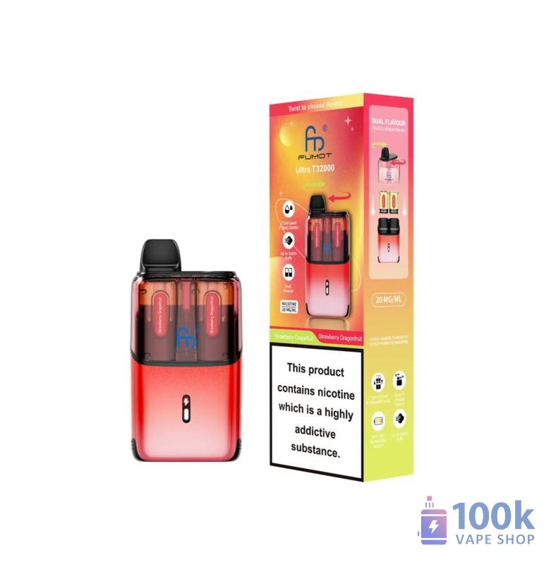 Fumot Ultra 32K Pod Kit - 32000 Puff Dual Tank Vape with 20mg Nicotine Salt