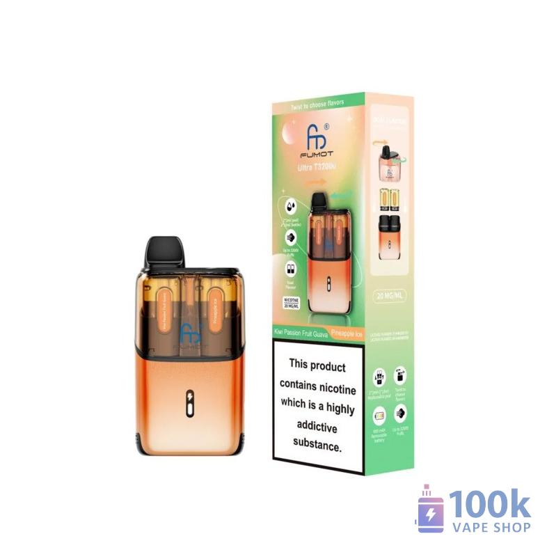 Fumot Ultra 32K Pod Kit - 32000 Puff Dual Tank Vape with 20mg Nicotine Salt - Image 4