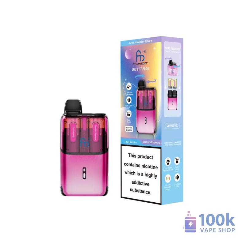 Fumot Ultra 32K Pod Kit - 32000 Puff Dual Tank Vape with 20mg Nicotine Salt - Image 2