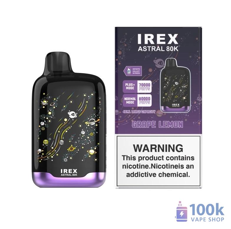 IREX Astral 80000 - Premium Disposable Vape with 80K Puffs, Adjustable Settings - Εικόνα 5