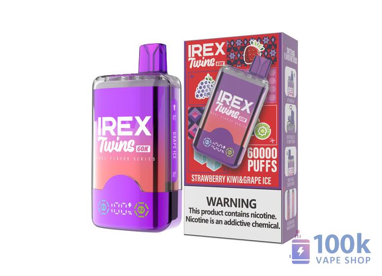 IREX TWINS 60000 Disposable Vape - Dual Tank, 40K Puffs, 5% Nicotine - Image 3