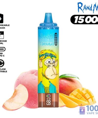 RandM Tornado 15000 Premium Disposable Vape – Smart LED Display, 15,000 Puffs