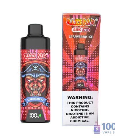 Alternative view of Razz Bar 40,000 Puffs Disposable Vape - Rechargeable with LED Display | 16 Flavors