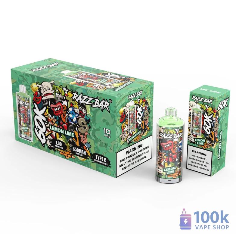Razz Bar 60K Puffs Disposable Vape - 60,000 Puffs | 650mAh Battery | 16 Flavors - Obrázek 2