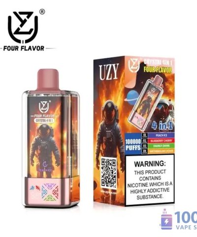UZY Crystal 100000 Puffs 4-in-1 Disposable Vape - Quad Flavor Rechargeable