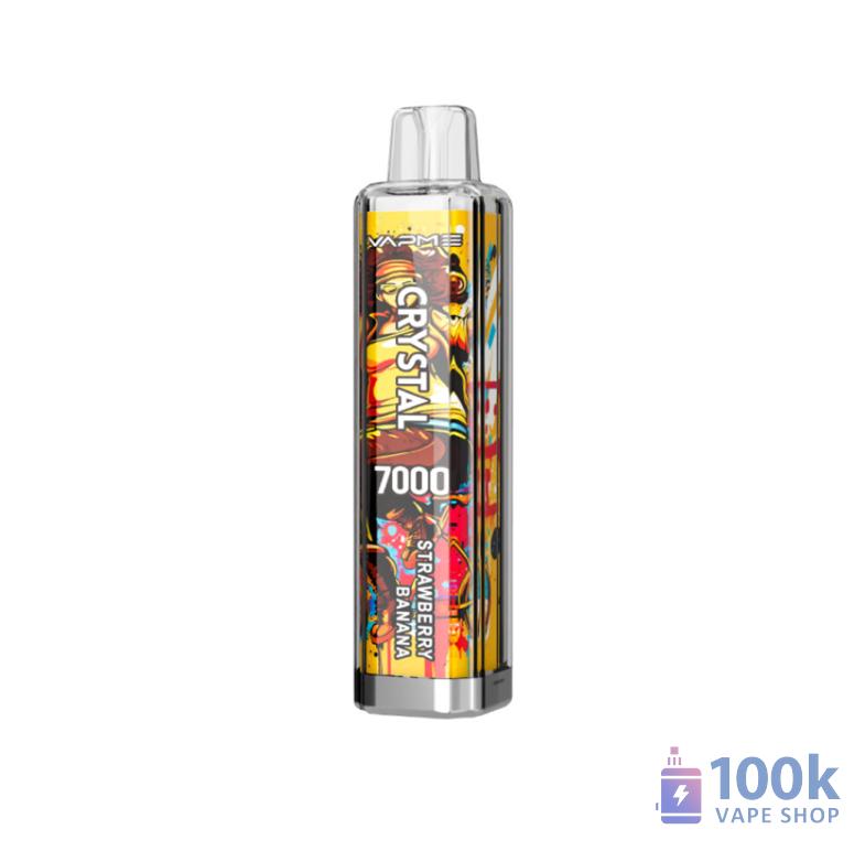 Vapme Crystal 7000 Disposable Vape, 30 Flavors, 7000+ Puffs, Multiple Nicotine