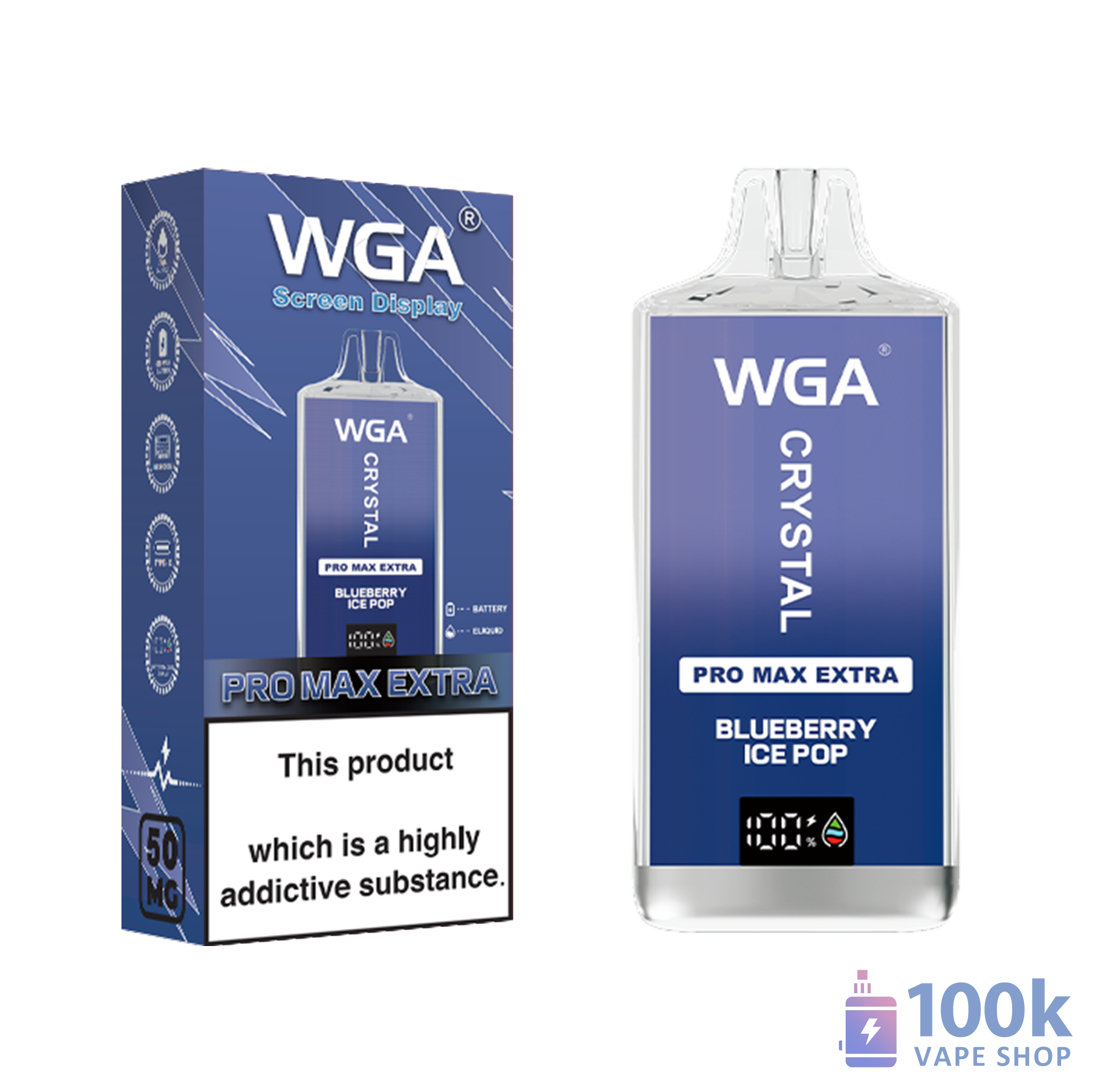 Wga Crystal Pro Max Eetra 15000 Disposable Vape - 15000 PUFFS & 25mL Prefilled - Image 5