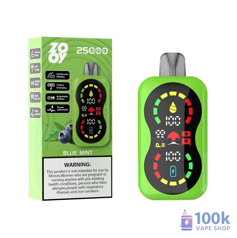 Zooy Blaze 25000 Disposable Vape - 25000 Puffs, Full Screen Display, Adjustable Airflow - Image 4