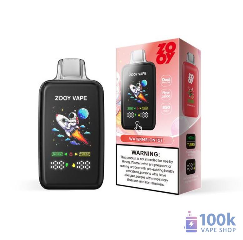 ZOOY FLYER 35000 Disposable Vape Kit - 35K Puffs, Rechargeable, 10 Flavors - Imagen 3