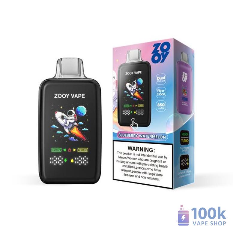 ZOOY FLYER 35000 Disposable Vape Kit - 35K Puffs, Rechargeable, 10 Flavors - Imagen 5