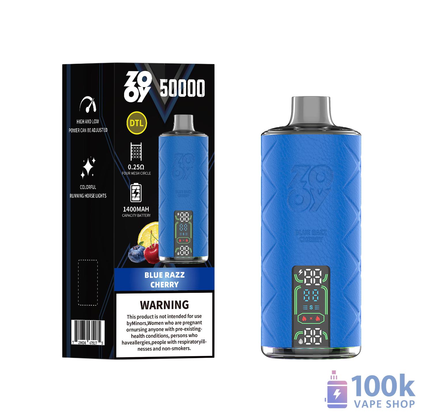 Zooy Shisha 50000 Puffs Rechargeable Disposable Vape - Smart Display & 14,000mAh - Image 6