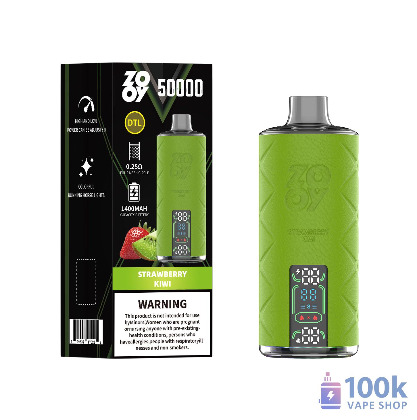 Zooy Shisha 50000 Puffs Rechargeable Disposable Vape - Smart Display & 14,000mAh - Image 2